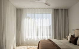Soft neutral bedroom interior in Balgowlah residential architecture project 