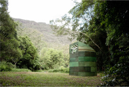 Architectural installation set within bushland at Neomania festival NSW 