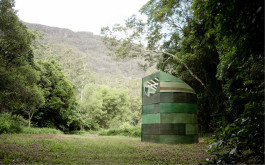 Architectural installation set within bushland at Neomania festival NSW 